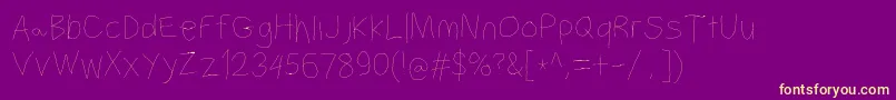 Filamenttwo Font – Yellow Fonts on Purple Background