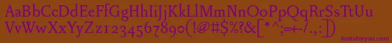 Pentagrammeosf Font – Purple Fonts on Brown Background