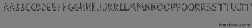 フォントBarlowByThunderpandaVer02 – 黒い文字の灰色の背景