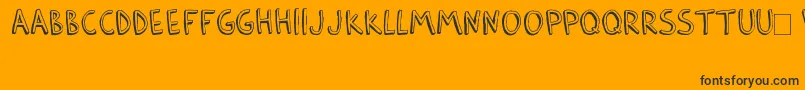 BarlowByThunderpandaVer02-Schriftart – Schwarze Schriften auf orangefarbenem Hintergrund