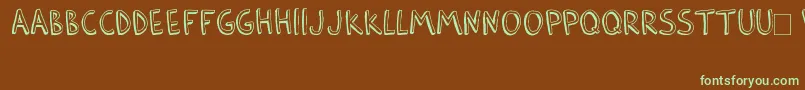 BarlowByThunderpandaVer02 Font – Green Fonts on Brown Background
