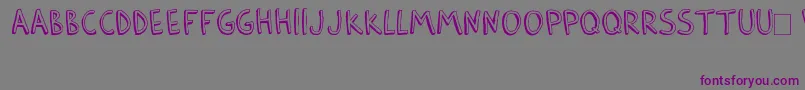 BarlowByThunderpandaVer02-fontti – violetit fontit harmaalla taustalla