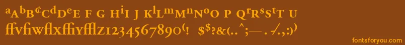 AdobeGaramondSemiboldExpert Font – Orange Fonts on Brown Background