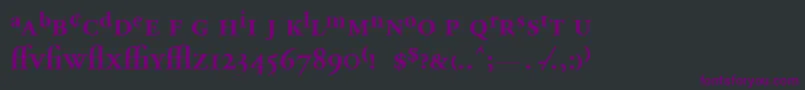 Шрифт AdobeGaramondSemiboldExpert – фиолетовые шрифты на чёрном фоне