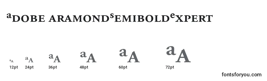 AdobeGaramondSemiboldExpert Font Sizes