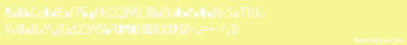 Amplitudeshollowdigitalfilled Font – White Fonts on Yellow Background