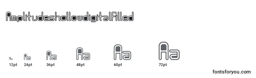 Amplitudeshollowdigitalfilled Font Sizes