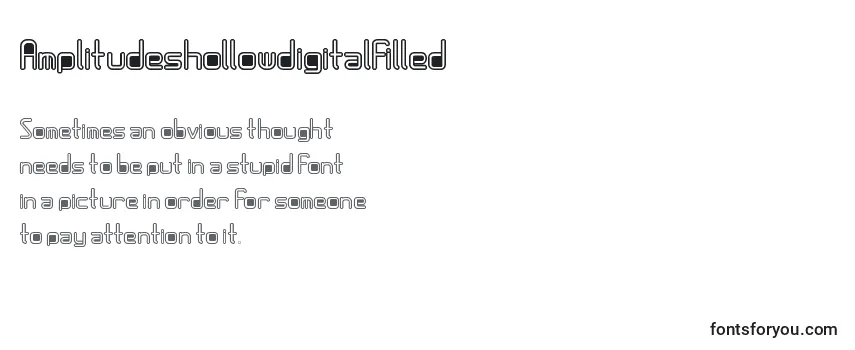 Amplitudeshollowdigitalfilled Font