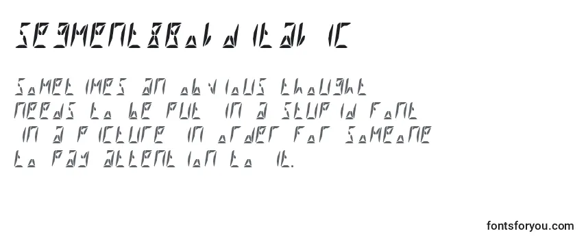 Überblick über die Schriftart Segment8BoldItalic