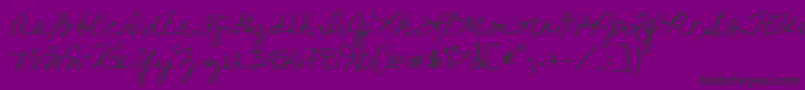 Youfoundme-Schriftart – Schwarze Schriften auf violettem Hintergrund
