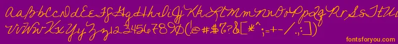 Youfoundme Font – Orange Fonts on Purple Background