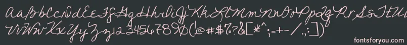 Youfoundme Font – Pink Fonts on Black Background
