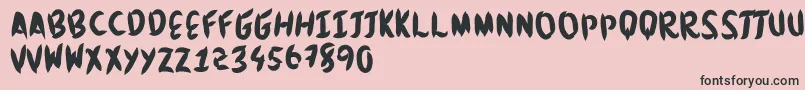 fuente Brushingtons – Fuentes Negras Sobre Fondo Rosa