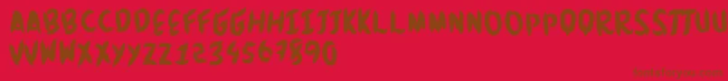 More about Brushingtons Font Brushingtons Font – Brown Fonts on Red Background