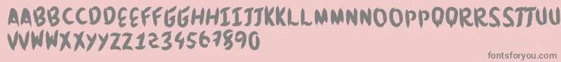 Brushingtons-Schriftart – Graue Schriften auf rosa Hintergrund