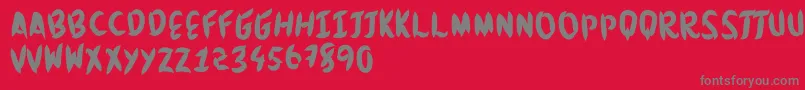 Brushingtons Font – Gray Fonts on Red Background