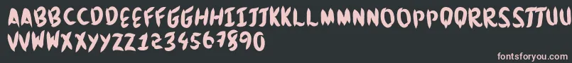 Brushingtons Font – Pink Fonts on Black Background