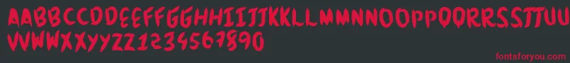 Brushingtons Font – Red Fonts on Black Background