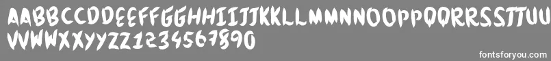 Brushingtons Font – White Fonts on Gray Background