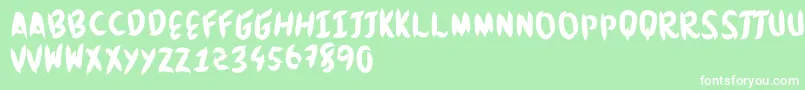 Brushingtons Font – White Fonts on Green Background