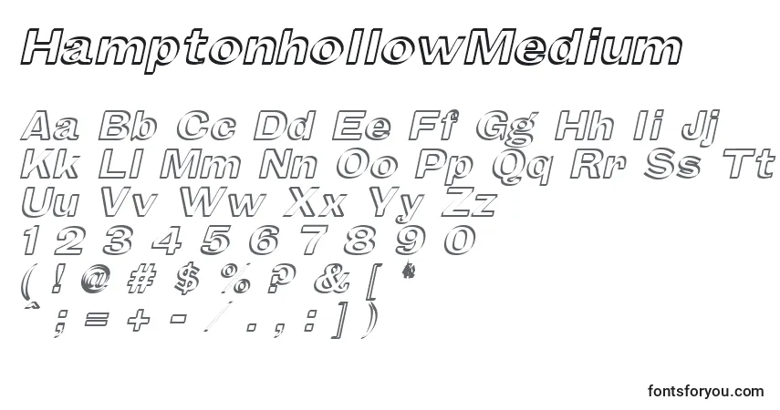 HamptonhollowMedium-fontti – aakkoset, numerot, erikoismerkit