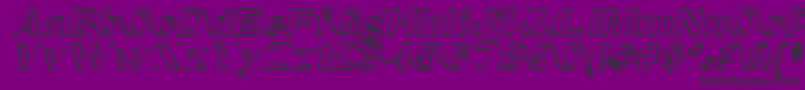 HamptonhollowMedium-Schriftart – Schwarze Schriften auf violettem Hintergrund