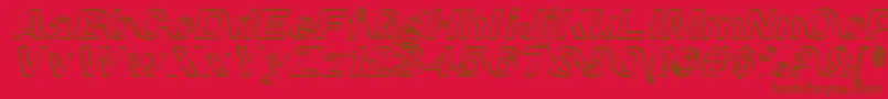 HamptonhollowMedium Font – Brown Fonts on Red Background