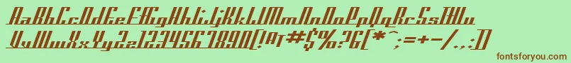 SfAmericanaDreamsExtended-fontti – ruskeat fontit vihreällä taustalla