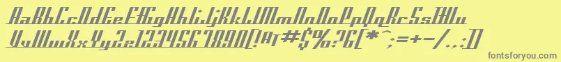 SfAmericanaDreamsExtended-fontti – harmaat kirjasimet keltaisella taustalla