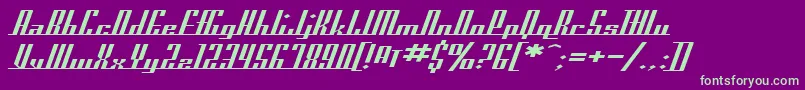 Шрифт SfAmericanaDreamsExtended – зелёные шрифты на фиолетовом фоне