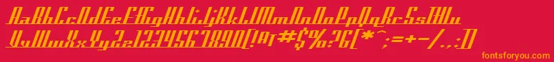 SfAmericanaDreamsExtended Font – Orange Fonts on Red Background
