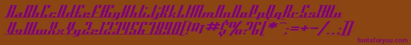 Шрифт SfAmericanaDreamsExtended – фиолетовые шрифты на коричневом фоне