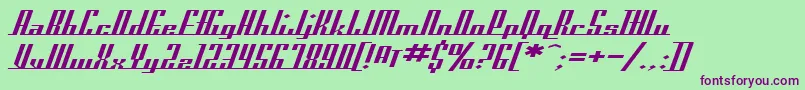 Шрифт SfAmericanaDreamsExtended – фиолетовые шрифты на зелёном фоне