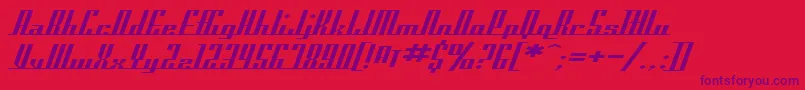 SfAmericanaDreamsExtended Font – Purple Fonts on Red Background