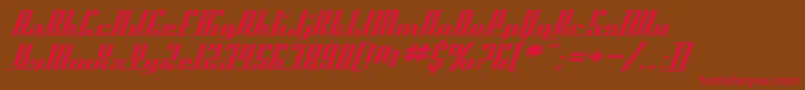 SfAmericanaDreamsExtended-Schriftart – Rote Schriften auf braunem Hintergrund