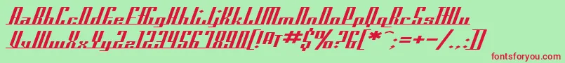 SfAmericanaDreamsExtended Font – Red Fonts on Green Background