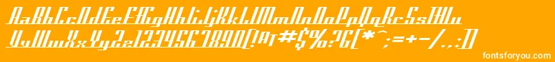 SfAmericanaDreamsExtended Font – White Fonts on Orange Background