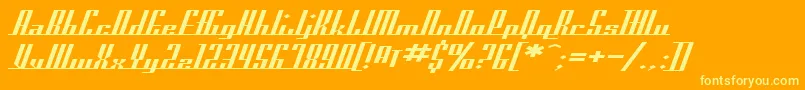 Шрифт SfAmericanaDreamsExtended – жёлтые шрифты на оранжевом фоне