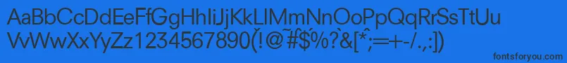 N692SansRegular Font – Black Fonts on Blue Background