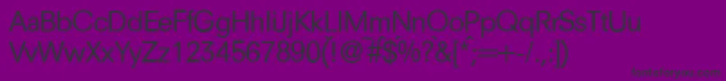 N692SansRegular-fontti – mustat fontit violetilla taustalla