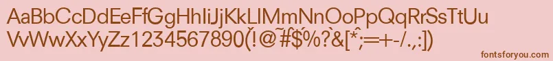 N692SansRegular Font – Brown Fonts on Pink Background