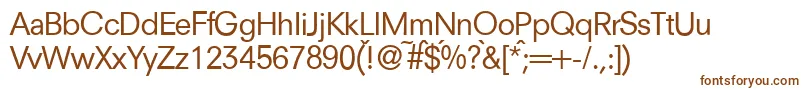 N692SansRegular-fontti – ruskeat fontit valkoisella taustalla