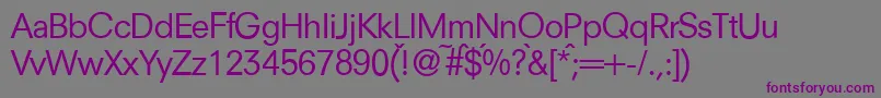 N692SansRegular Font – Purple Fonts on Gray Background