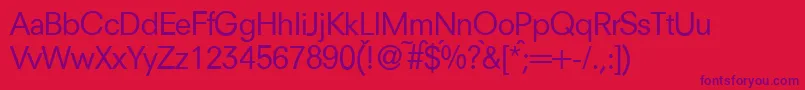 N692SansRegular Font – Purple Fonts on Red Background