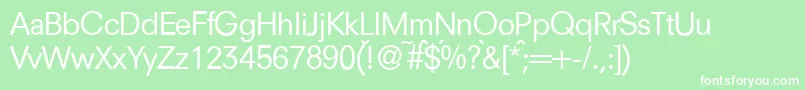 フォントN692SansRegular – 緑の背景に白い文字