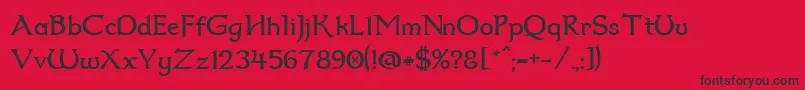 Dumbledor2 Font – Black Fonts on Red Background