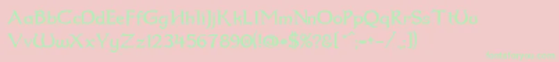 Dumbledor2 Font – Green Fonts on Pink Background