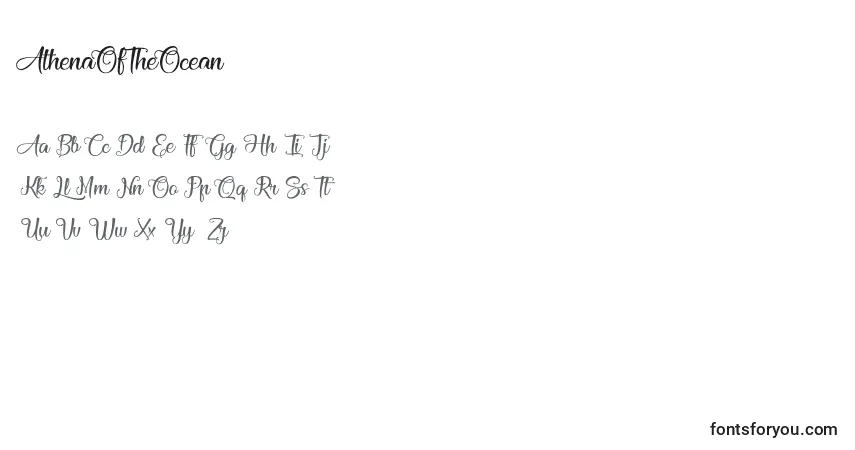 Fuente AthenaOfTheOcean - alfabeto, números, caracteres especiales