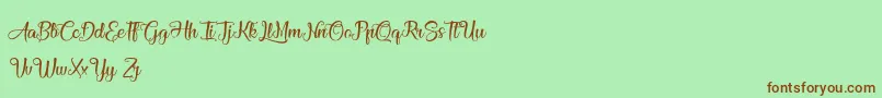 AthenaOfTheOcean Font – Brown Fonts on Green Background