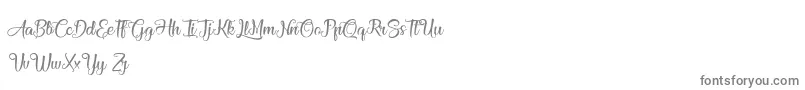 AthenaOfTheOcean-fontti – harmaat kirjasimet valkoisella taustalla